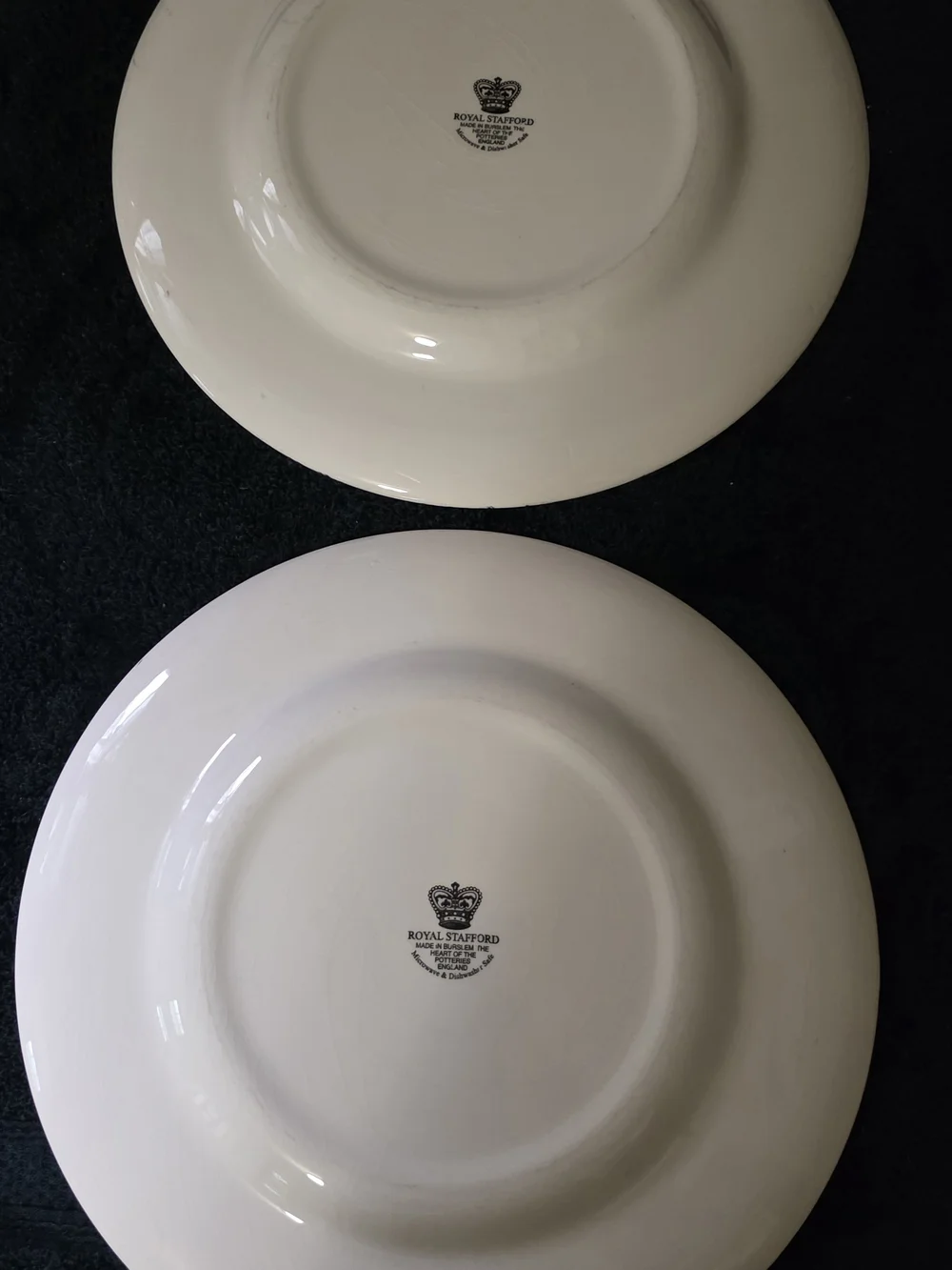 Stafford Black and Gold Skull Crown Dinner Plates (2)
